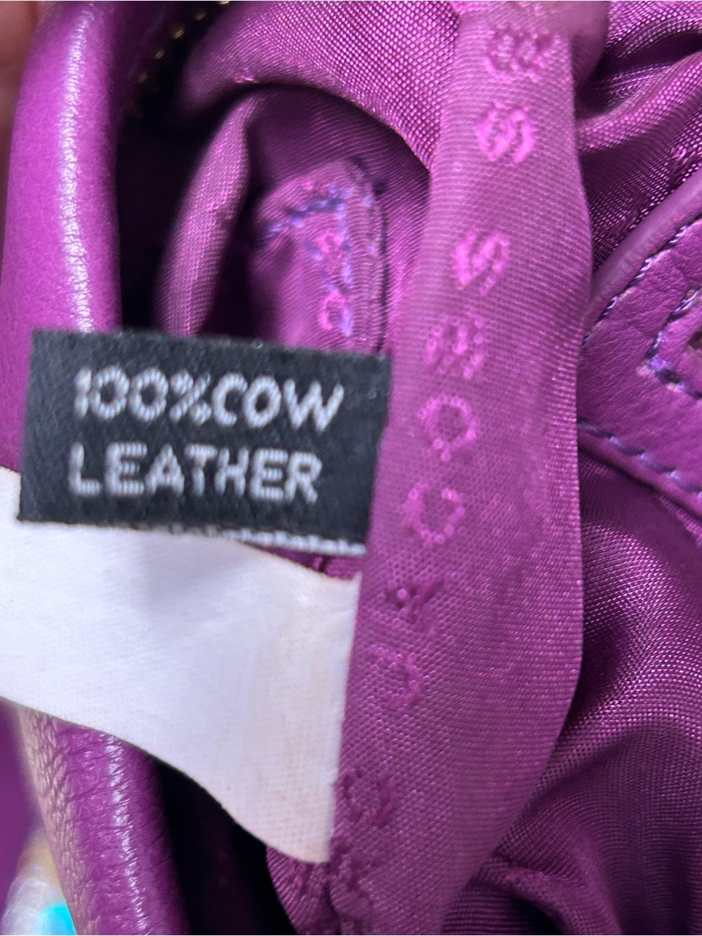 Marc by Marc Jacobs Purple Leather Crossbody Bag Approximately 10 x 9.5 - Picture 12 of 15